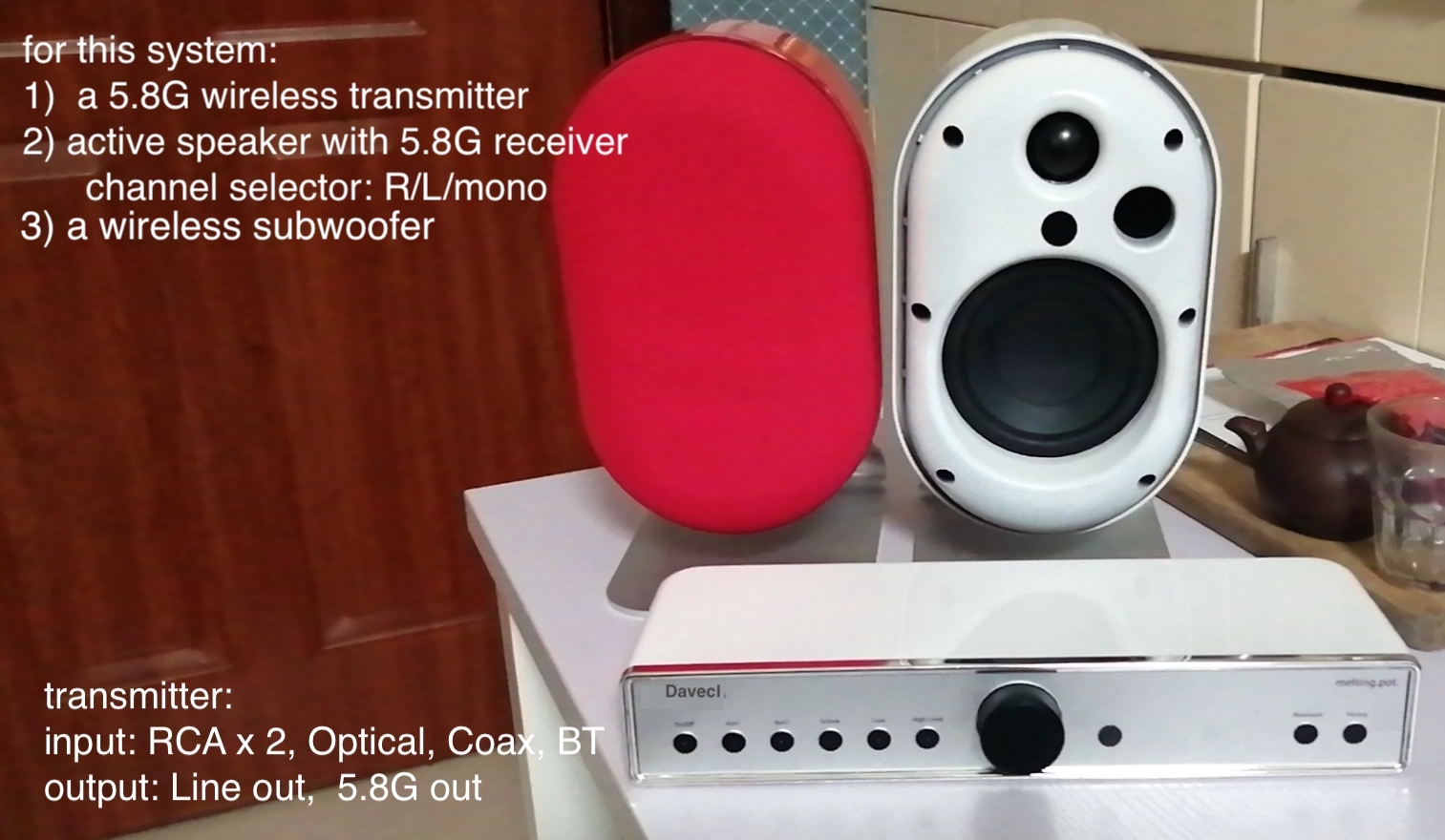 DAVECL 5.8G Kablosuz Hoparl&ouml;r