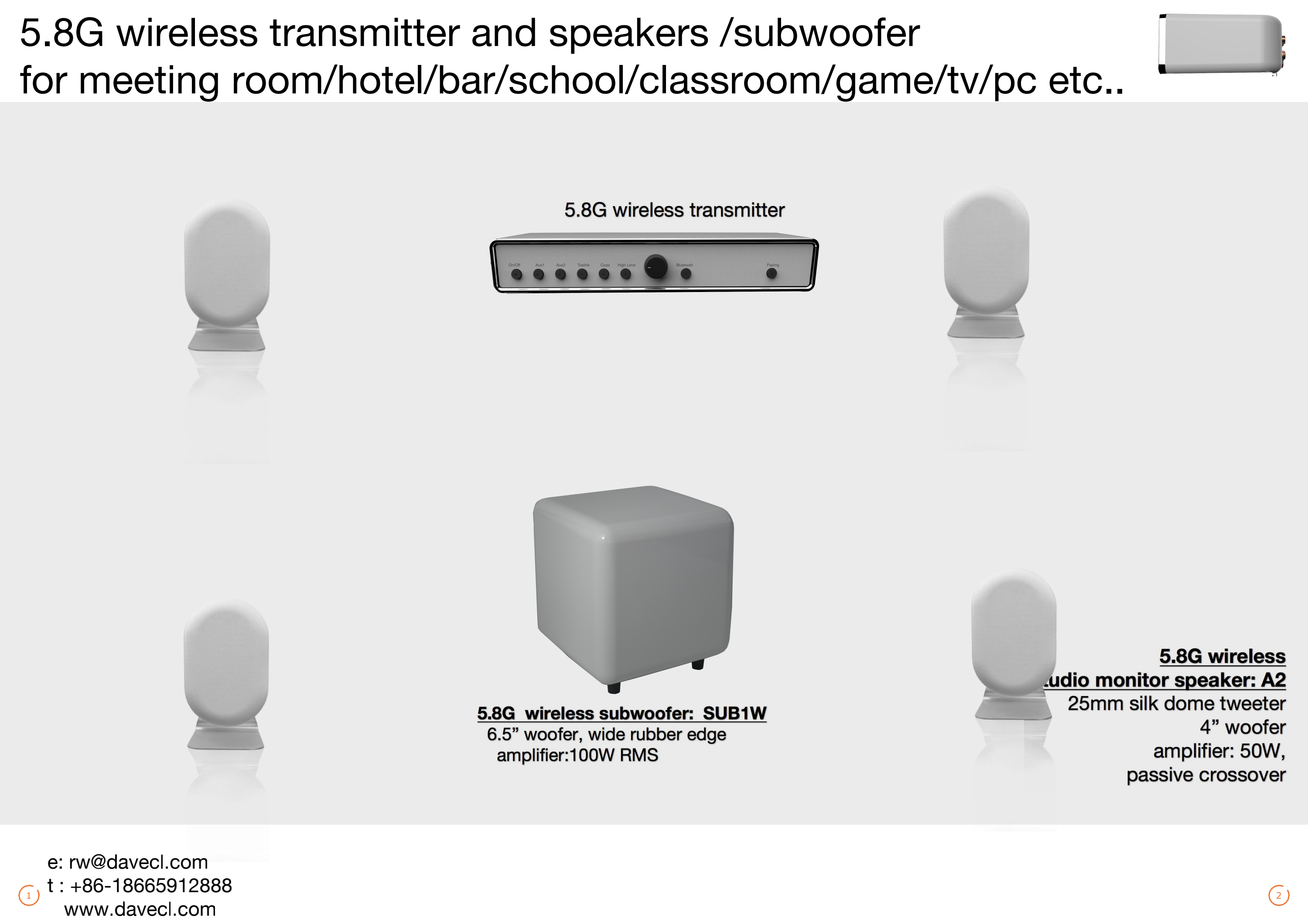 6,5 inç Subwoofer-ev sinema sistemi 6,5 inç subwoofer